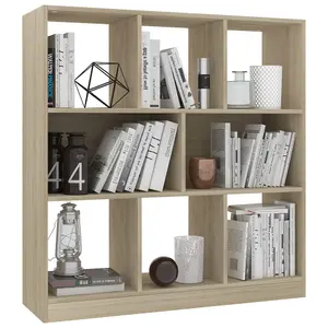 Berkfield Book Cabinet Sonoma Oak 97.5x29.5x100 cm Engineered Wood