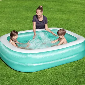 Bestway Rectangular Inflatable Swimming Pool Family Garden Paddling Pool for Summer Fun Samll