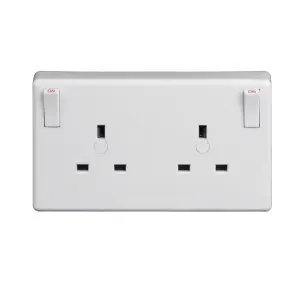 LAP White Single to double converter socket