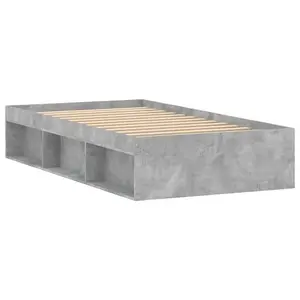 Berkfield Bed Frame Concrete Grey 90x190 cm