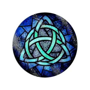 Grindstore Triquetra Stained Gl Chopping Board Blue (One Size)