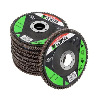 4-1/2" 115mm Mixed Grit Flap Flat Discs For Angle Grinders Removal Sanding 10pk