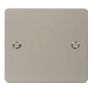 Flat Plate Pearl Nickel 1 Gang Blank Plate - SE Home