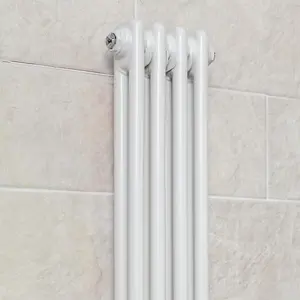 Braxton White Double Vertical Column Radiator - 1800x290mm