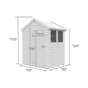 DIY Sheds 6x4 Apex Shed - Double Door Without Windows