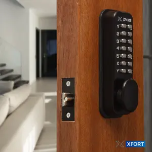 XFORT Digital Door Lock Matt Black, Keypad Combination Lock