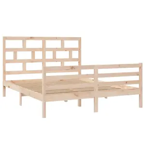 Berkfield Bed Frame Solid Wood Pine 160x200 cm