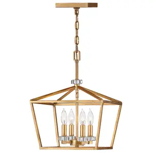 Luminosa Hinkley Stinson Lanterns Pendant Ceiling Light Distressed Brass