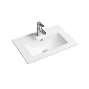 4003 Ceramic 60cm x 40cm Thin-Edge Inset Basin with Deep Scoop