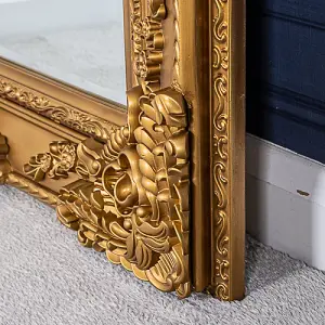 Extra Large Gold Heavily Ornate Mirror 200cm x 100cm