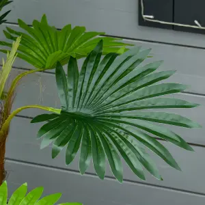 HOMCOM Artificial Palm Tree Fake Plant in Pot Indoor Outdoor Décor 135cm