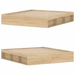 Berkfield Bed Frame Sonoma Oak 180x200 cm Super King Size