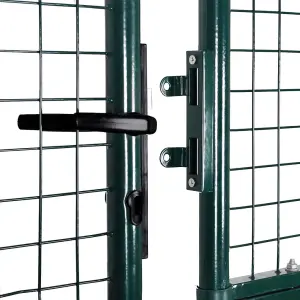 Berkfield Double Door Fence Gate Powder-Coated Steel