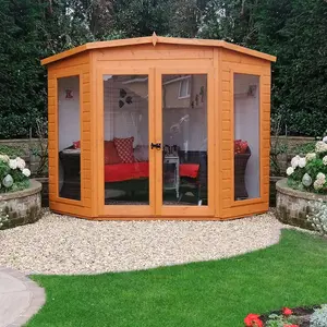 Shire Barclay 8x8 ft with Double door & 2 windows Pent Wooden Summer house