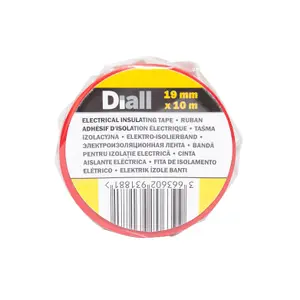 Diall Red Electrical Tape (L)10m (W)19mm