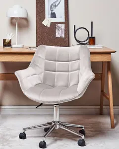 Desk Chair Velvet Grey LABELLE