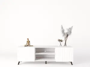 Atlantis Matte White Large TV Cabinet