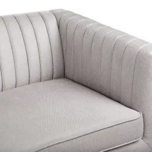 3 Seater Fabric Sofa Light Grey SKAULE