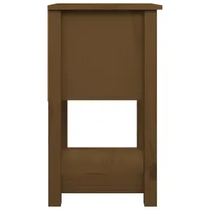 Berkfield Bedside Cabinet Honey Brown 40x35x61.5 cm Solid Wood Pine