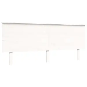 Berkfield Bed Frame with Headboard White 200x200 cm Solid Wood