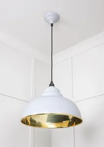 Smooth Brass Harborne Pendant in Birch