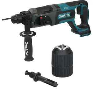 Makita DHR241Z 18V LXT SDS 3 Mode SDS+ Rotary Hammer Drill + Keyless Chuck