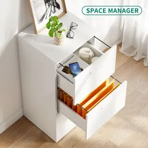 40.2cm Wide 3 -Drawer File Cabinet White