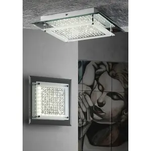 Luminosa Antilia 28cm LED Decorative Flush Ceiling Light, 4000K