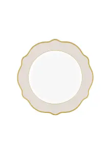 Rozi Jaswely Collection Porcelain Side Plates, Set of 6 - Sand Beige