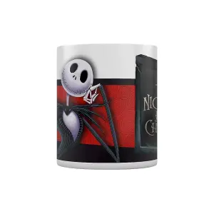 Nightmare Before Christmas Banner Jack Skellington Mug White/Black/Red (One Size)