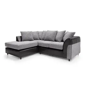 Harvey Left Facing Corner Sofa in Grey