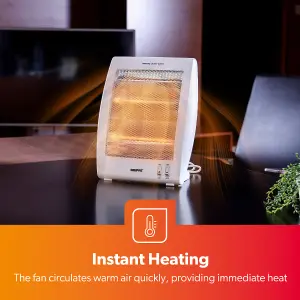 Geepas Portable Quartz Halogen Heater with 2 Temperature Settings