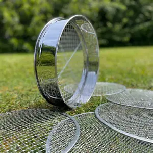 Stainless Steel Soil Sieve with 5 Interchangeable Filters