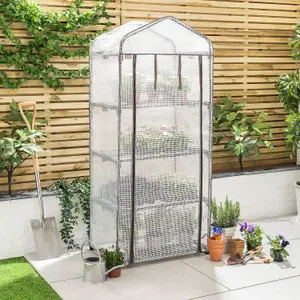 4 Tier Mini Greenhouse Replacement Cover Grow House Protector - Mesh COVER ONLY