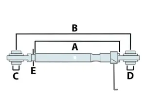 Tractor Top Link Cat 2-2 410MM (Ford Arm Ball Linkage Assembly)