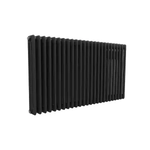 Nes Home 1145 X 600 mm Triple Column Matte Black Radiator