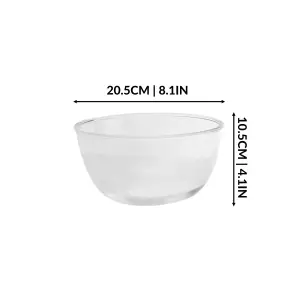 Clear Glass Mixing Bowls Set of 3 - M&W