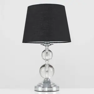 Feist 44.5Cm Clear Table Lamp Black / Not Included