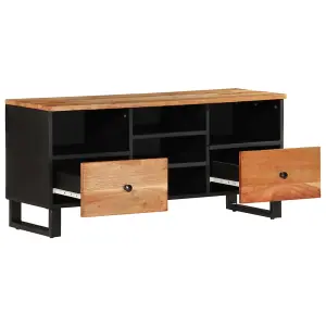 Berkfield TV Cabinet 100x33x46 cm Solid Wood Acacia and Engineered Wood