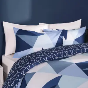 Geometric Shapes Duvet Cover with Pillowcase Set Bedding Quilt