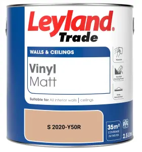 Leyland Trade Vinyl Matt Walls & Ceilings Emulsion Paint (S 2020-Y50R) 2.5L