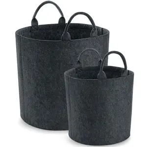 Bagbase Felt Laundry Basket Charcoal Melange (30cm x 30cm)