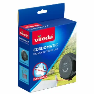 Vileda Retractable Clothes Line Cordomatic Washing Line 15M Holds 15kg Weight