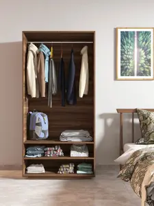 MOSS 2 Door Wardrobe in Walnut Colour