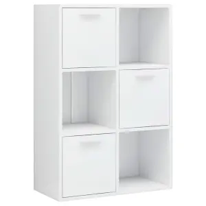 Berkfield Storage Cabinet High Gloss White 60x29.5x90 cm Engineered Wood