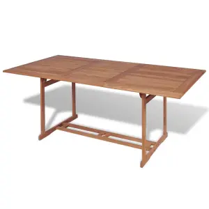 Berkfield Garden Table 180x90x75 cm Solid Teak Wood