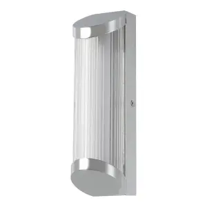 GoodHome Otemma Silver Chrome effect Wired Wall light