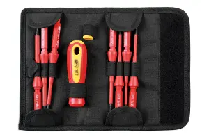 Laser Tools 7434 9pc VDE 1000V Insulated Star/Torx Screwdriver Set T8 - T30