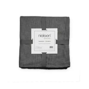 nielsen Avivo Large Cotton Throw Blanket - Dark Grey