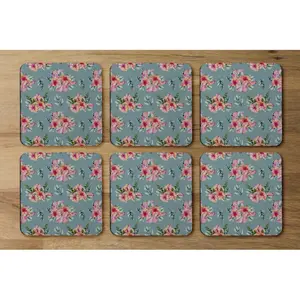 Square 6 Piece Coaster Set (Set of 6)